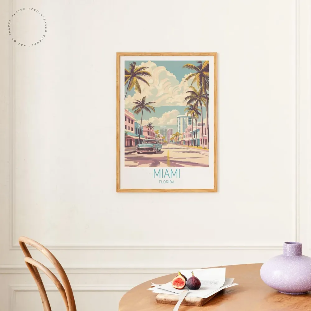 Miami Florida Travel Poster, Travel Poster - Image 4