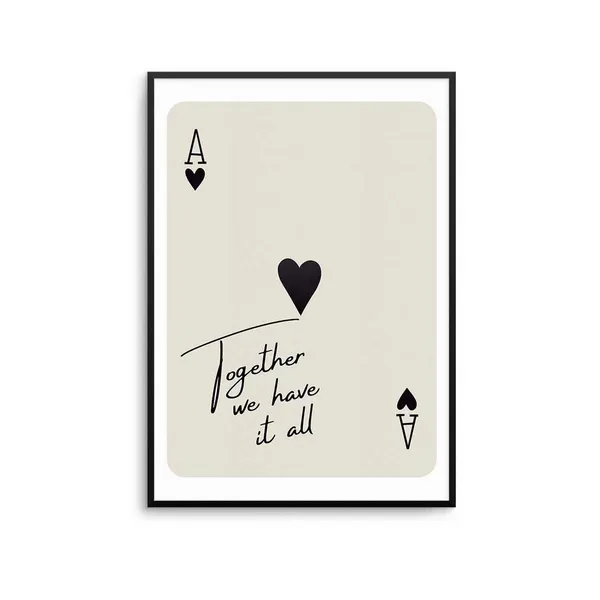 Ace Of Hearts Inspirational Family Quote Art Print