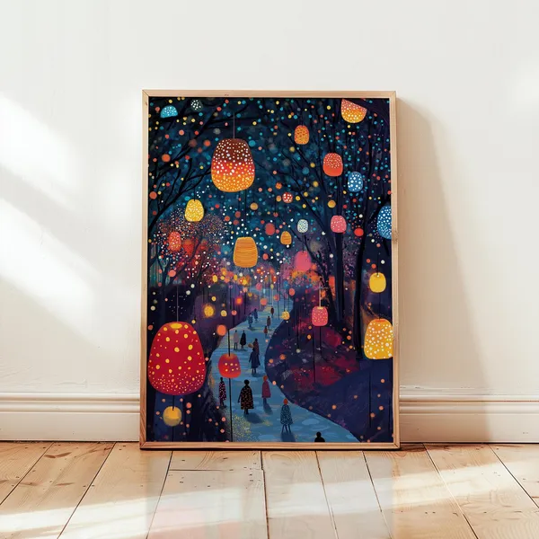Yayoi Kusama Japanese Lantern Dot Art Print