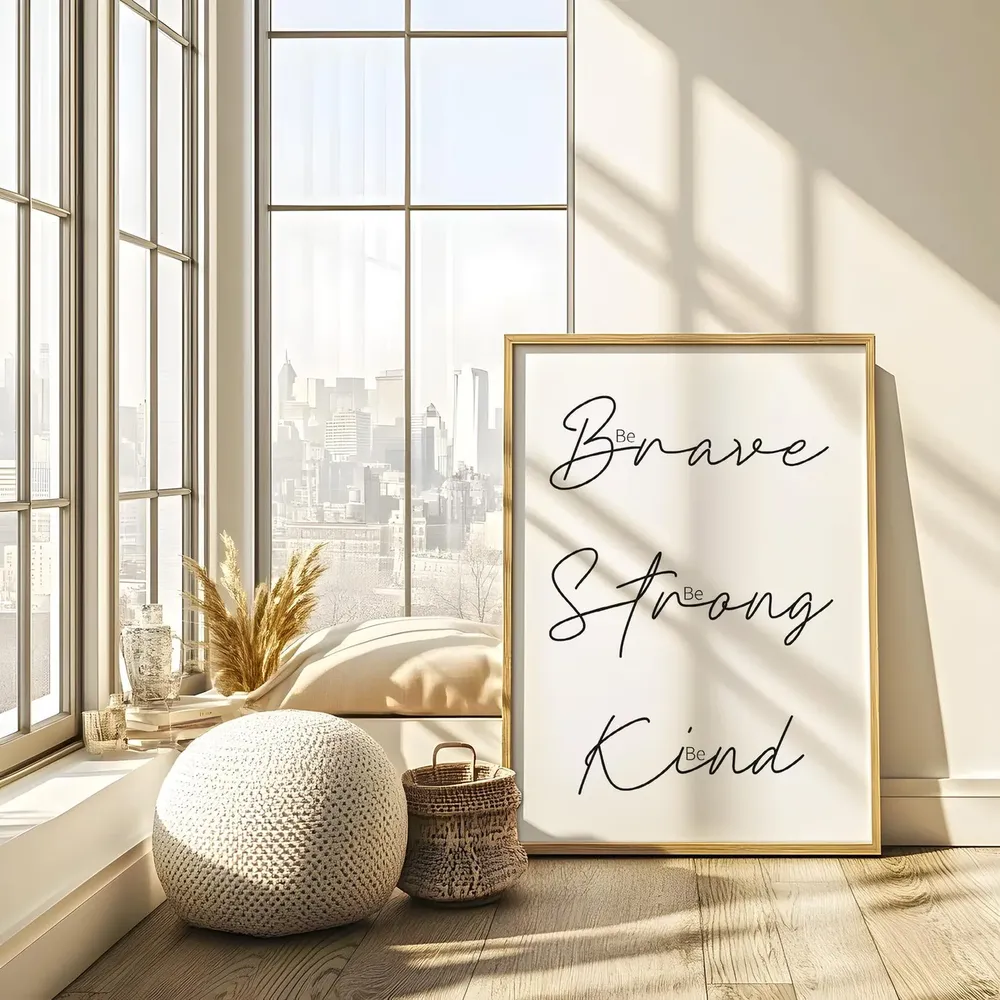 Be Brave Strong Kind Art Print, Bedroom Decor - Image 6