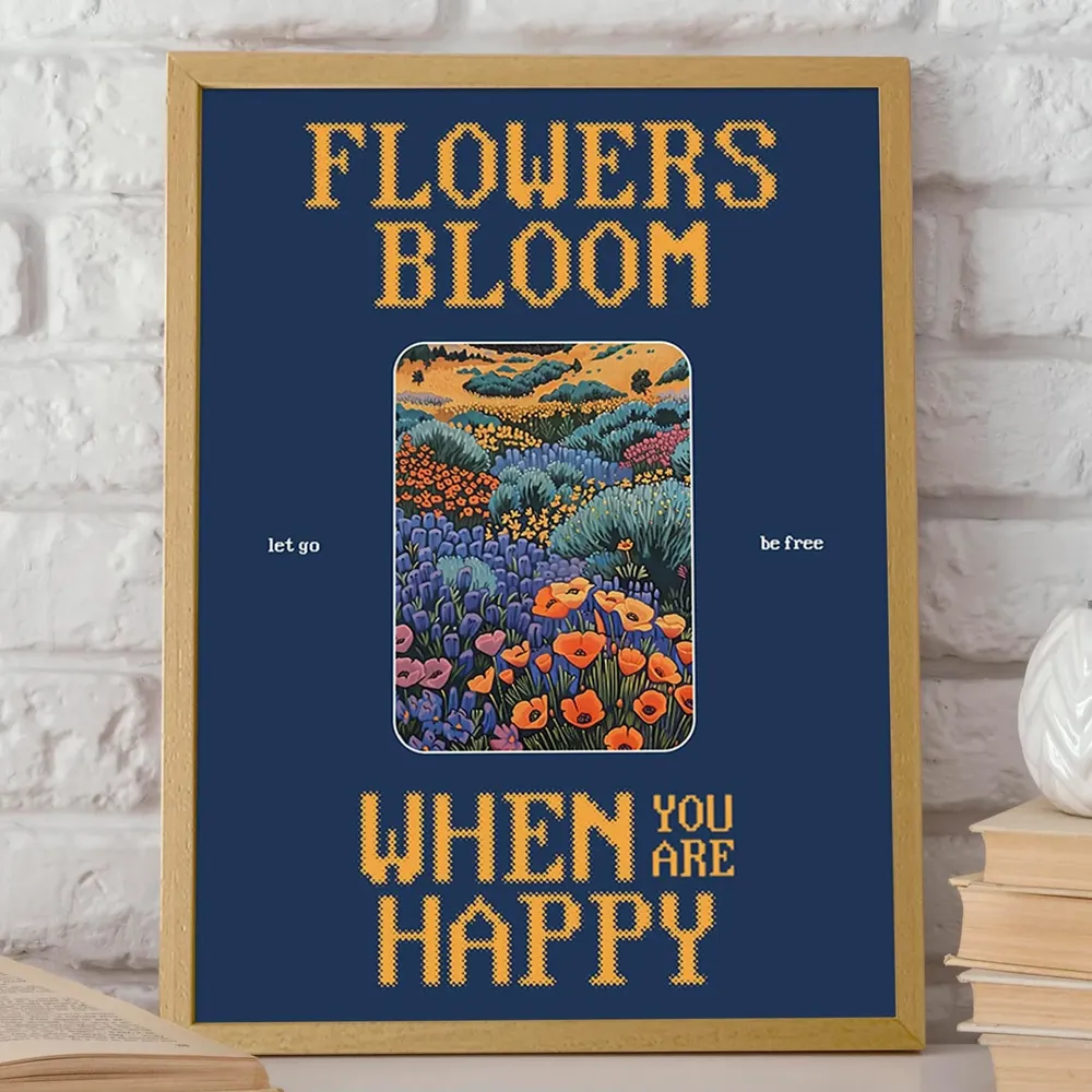 Field Of Blooming Flowers, Let Go Be Free Poster - Image 2