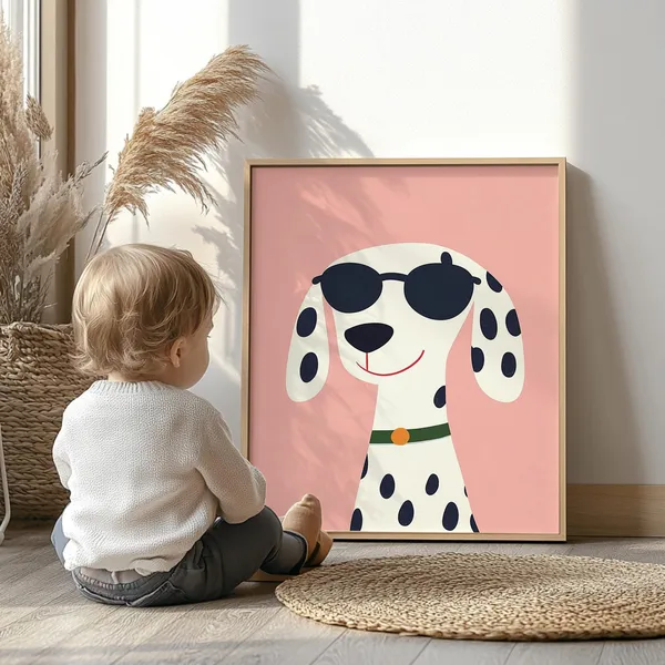 Dalmatian Nursery Wall Art, Gender Neutral Decor