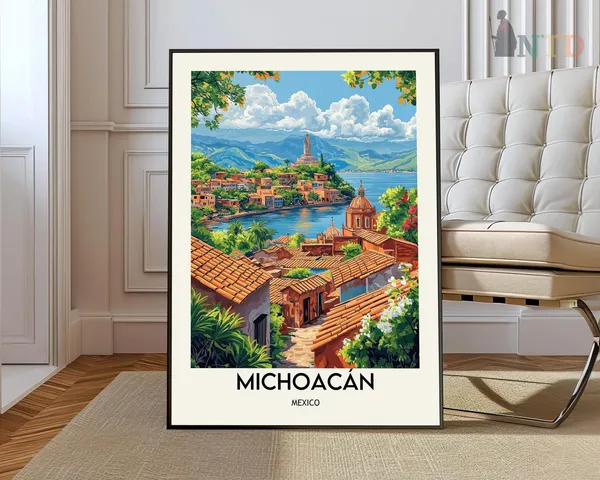 Michoacán Poster Print, Morelia Mexico Travel