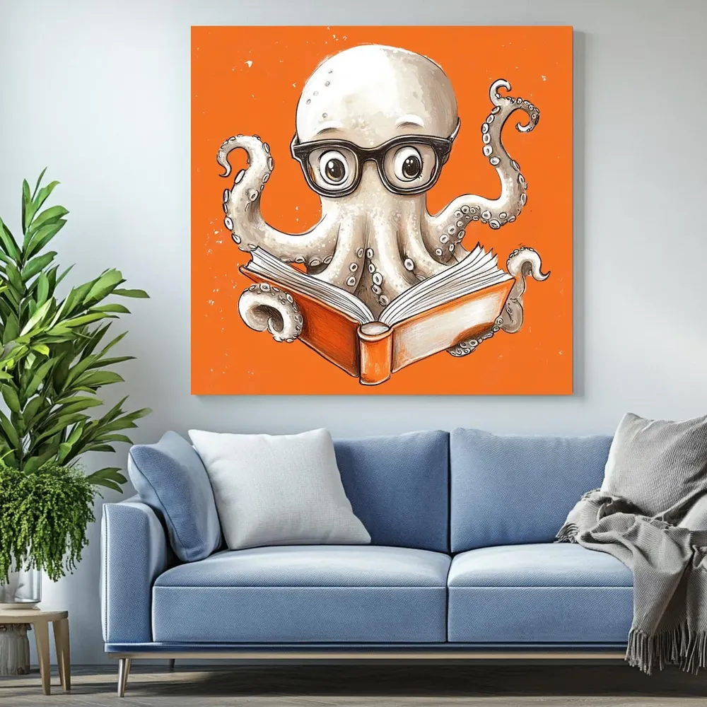Octopus Decor, Modern Animal Art Print - Image 2