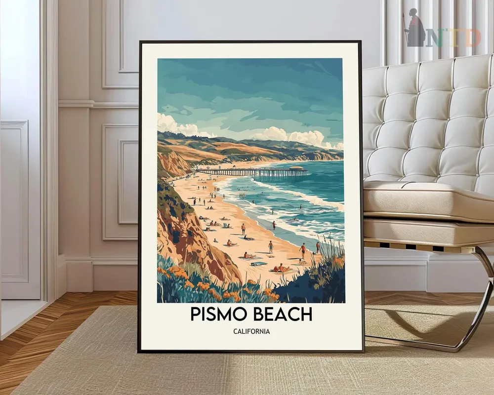 Pismo Beach Travel Poster Art Print