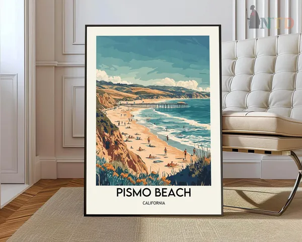Pismo Beach Travel Poster Art Print