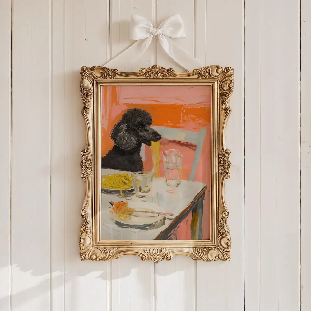 Black Poodle Poster Print, Funny Dog Gift - Image 2