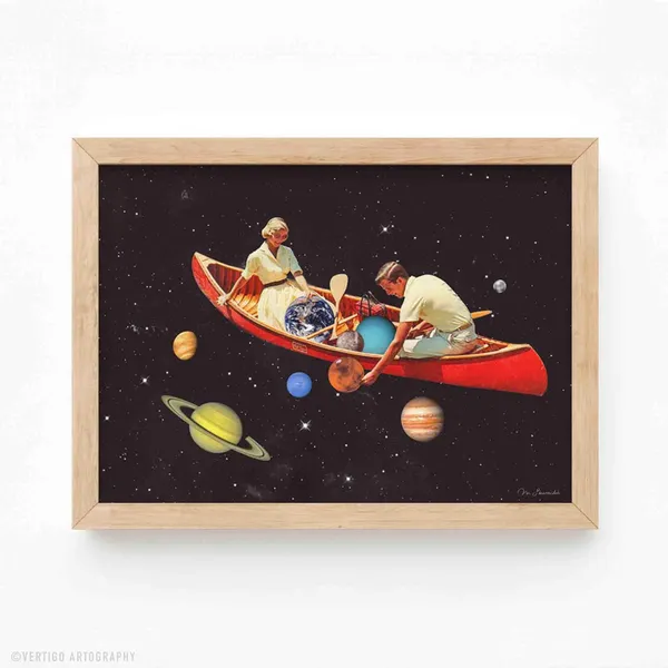 Big Bang Generation Cosmic Canoe Art Print