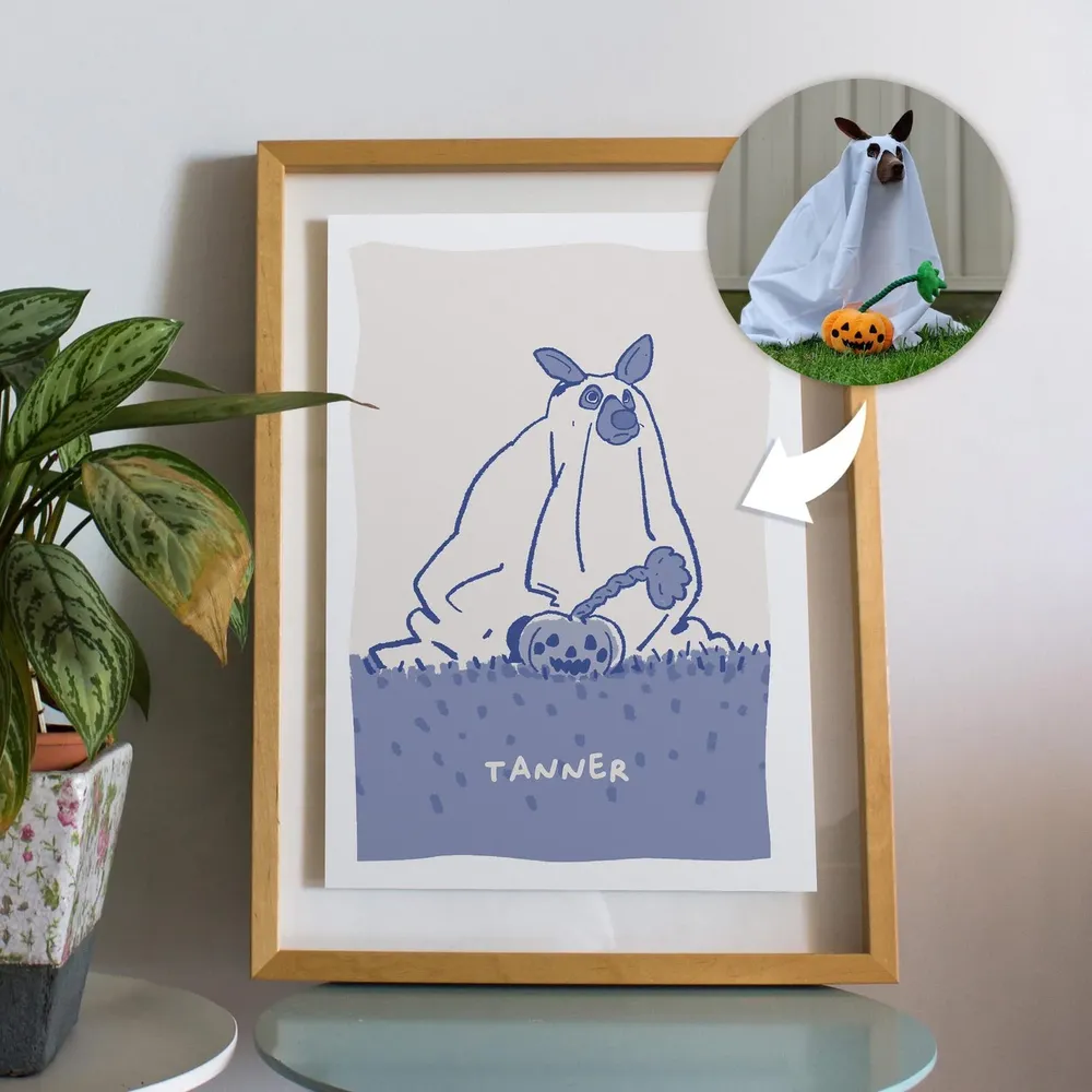 Custom Badly Drawn Pet Portrait Fun Art Print - Image 4