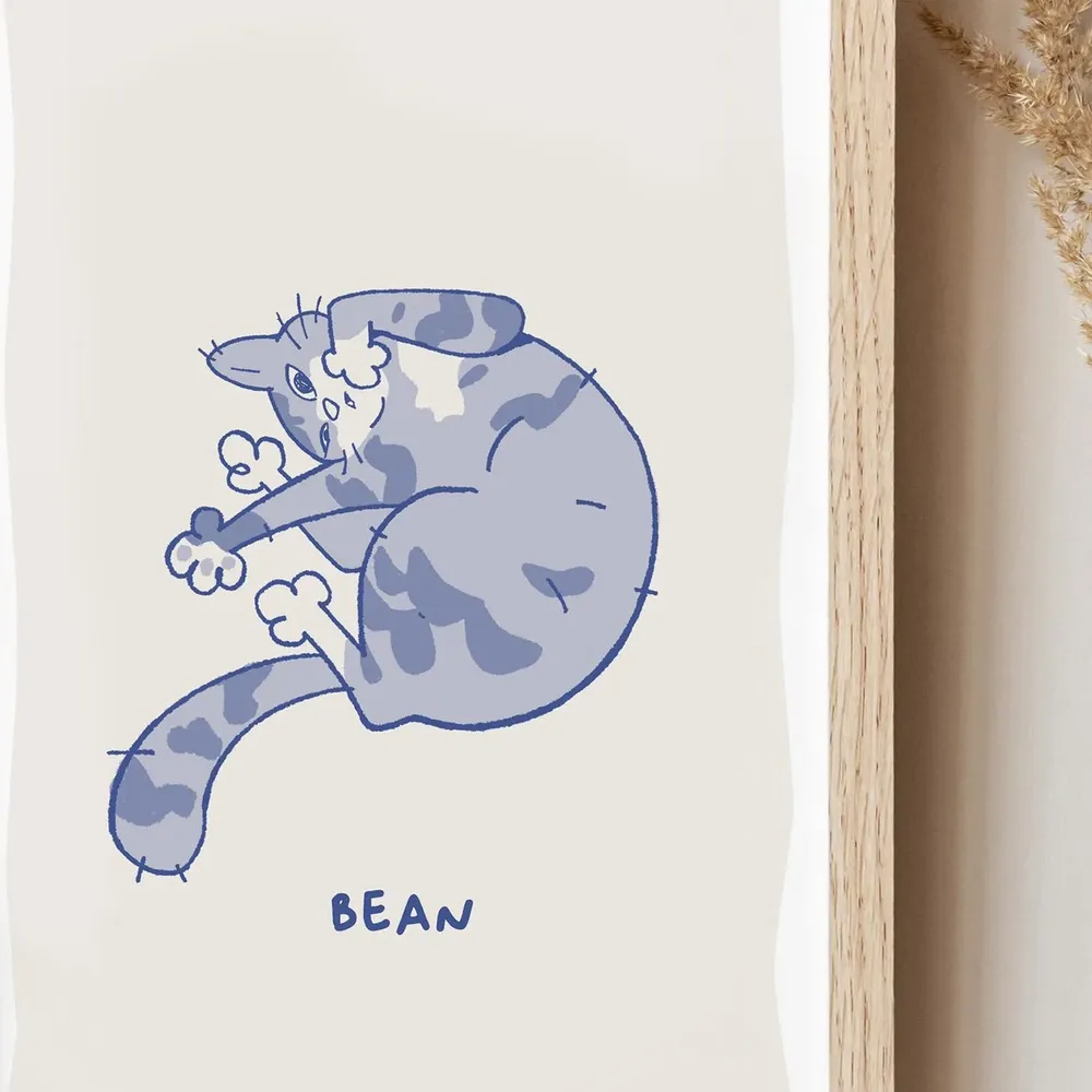 Custom Badly Drawn Pet Portrait, Funny Pet Print