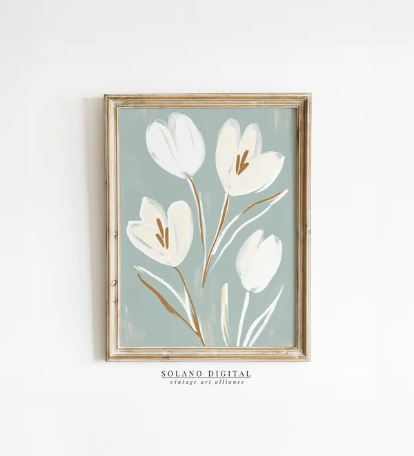 Modern Southern Tulip Botanical Art Print