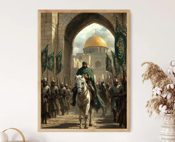 Saladin Enters Jerusalem, Medieval Islamic History Art Print