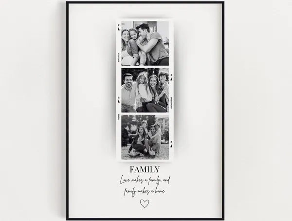 Personalized Family Photo Art Print, Custom Gift