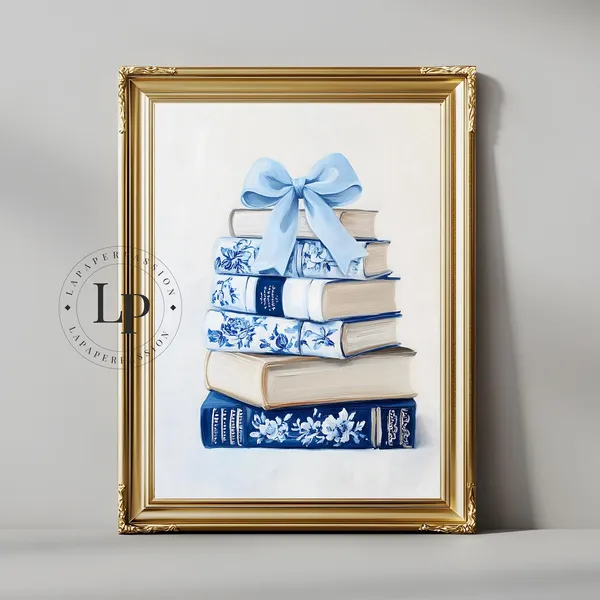 Book Lover Wall Art, Watercolor Booknook Poster