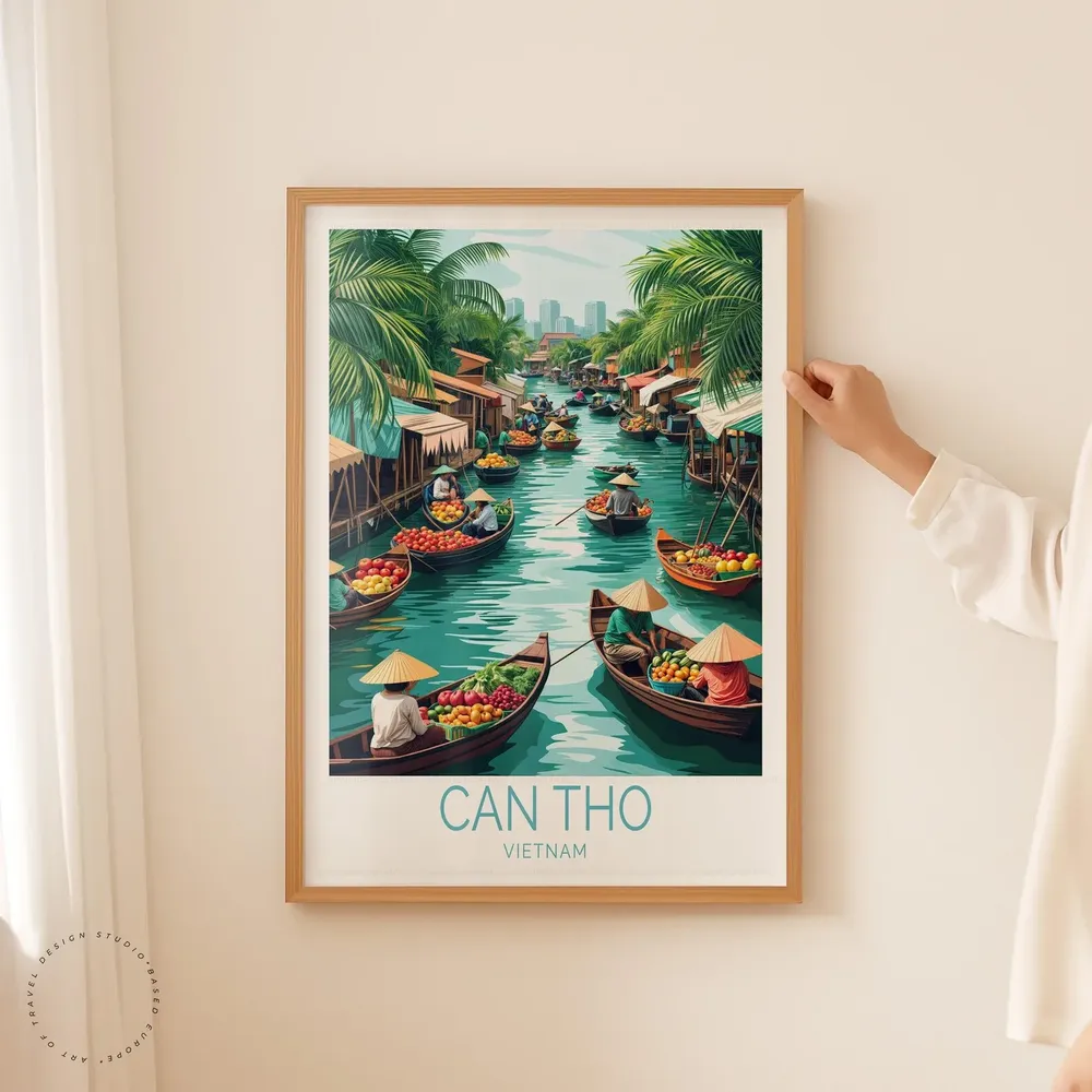 Can Tho Travel Poster, Vietnam Landscape Print - Image 4