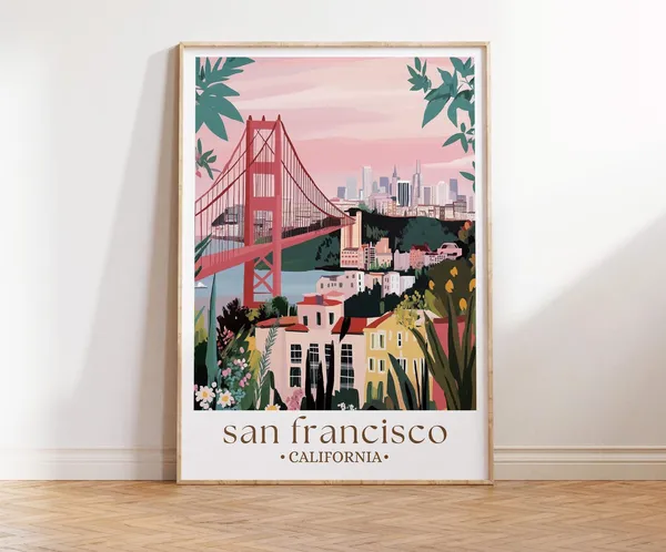 San Francisco Scenic Cityscape Travel Poster
