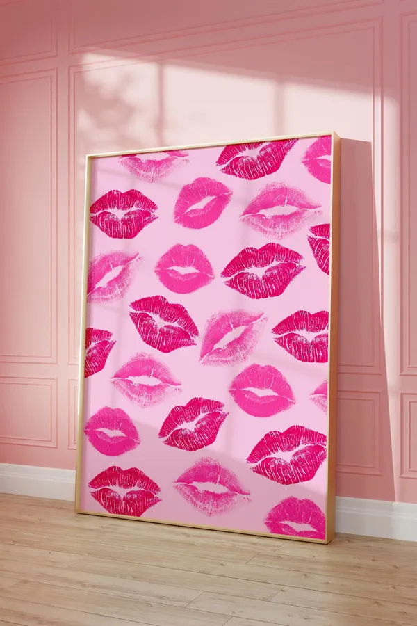 Kiss Lips Trendy Room Decor Art Print