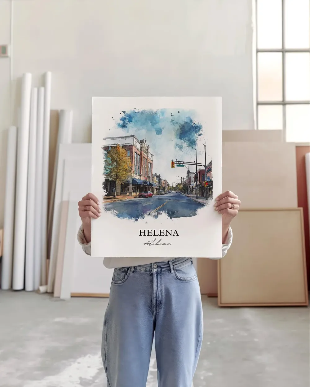 Helena AL Travel Poster, Watercolor Wall Art - Image 2