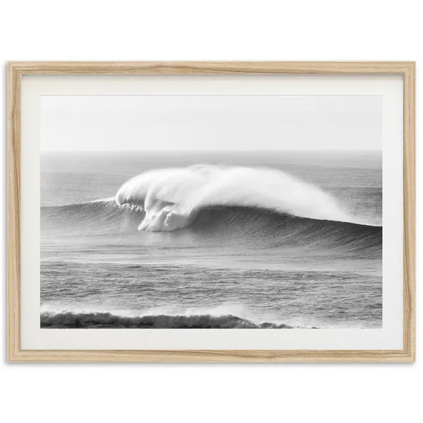 Big Wave Surf Art Print, Black And White Seascape
