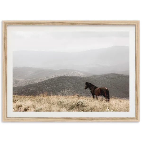 Wild Horse Mountain Vintage Landscape Art Print