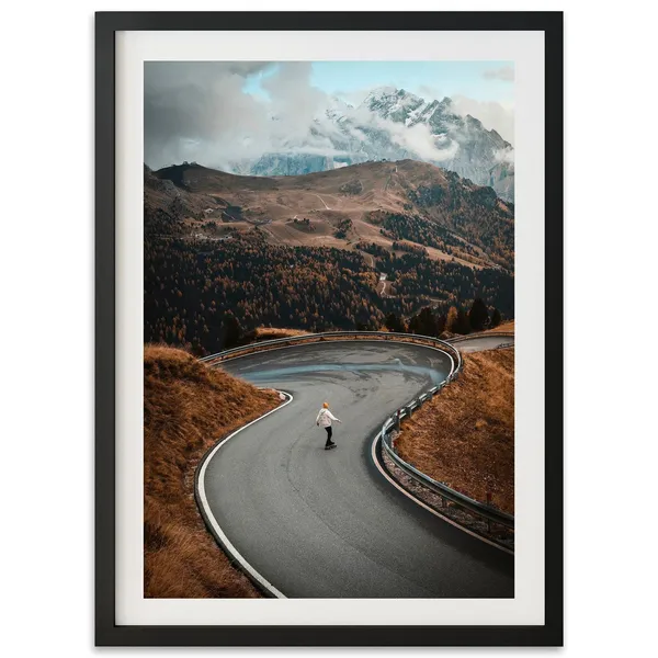 Mountain Skating Photography Print, Adventure Landscape