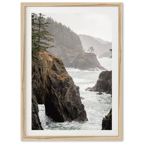 Oregon Coast Forest Landscape, Travel Poster
