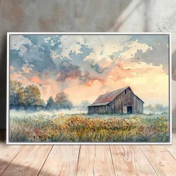 Scenic Rural Barn Rustic Countryside Art Print