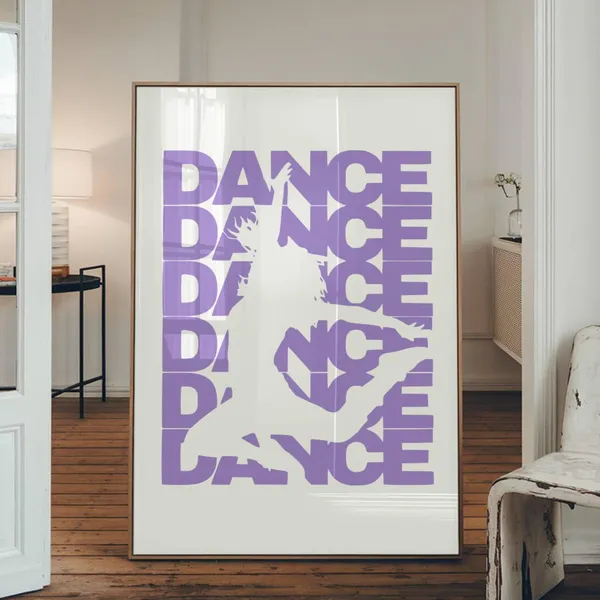 Preppy Dance Poster, Trendy Studio Wall Art