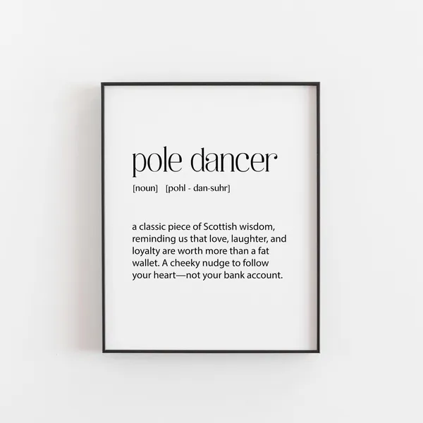 Pole Dancer Print, Bachelorette Party Wall Art