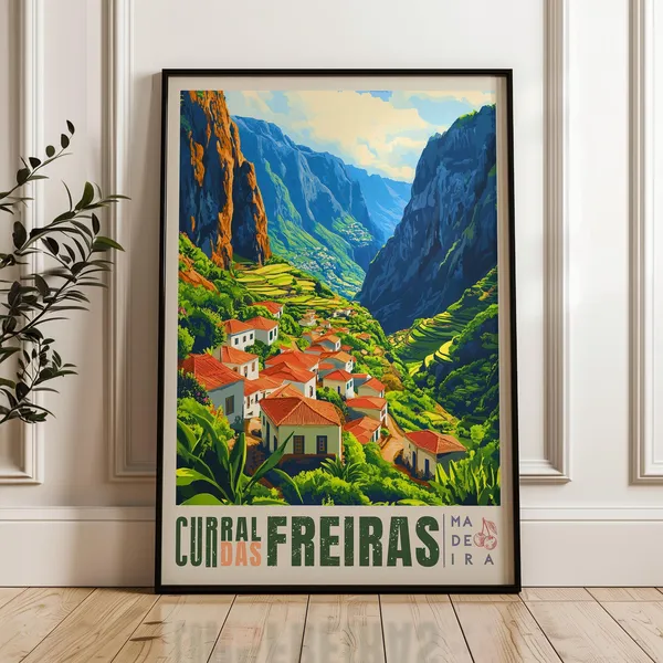 Curral Das Freiras Travel Poster, Portugal Wall Art