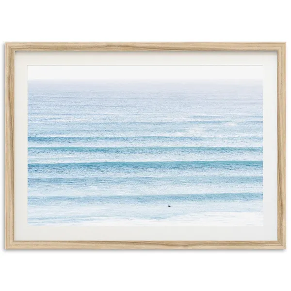 Ocean Waves Surf Art Print, Coastal Decor