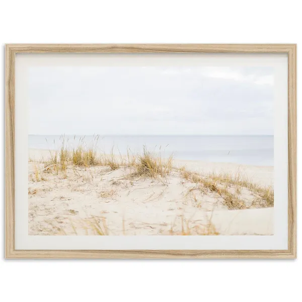 Coastal Beach Photography Art Print, Sea Grass