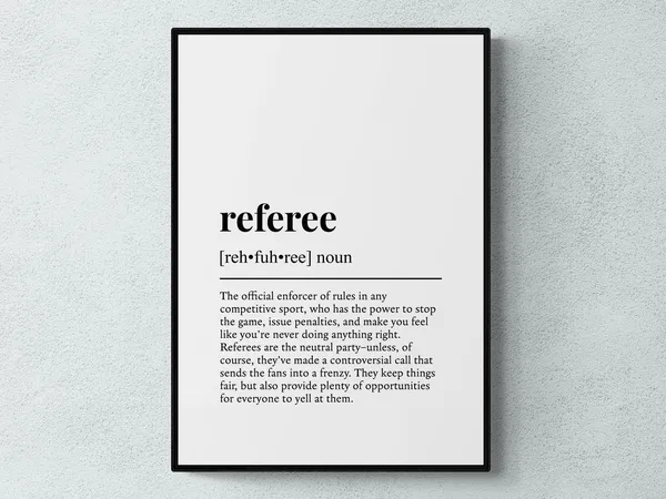 Referee Funny Definition Sport Gift Art Print