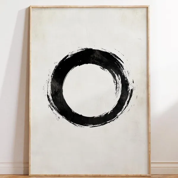 Zen Enso Circle Japandi Minimalist Art Print