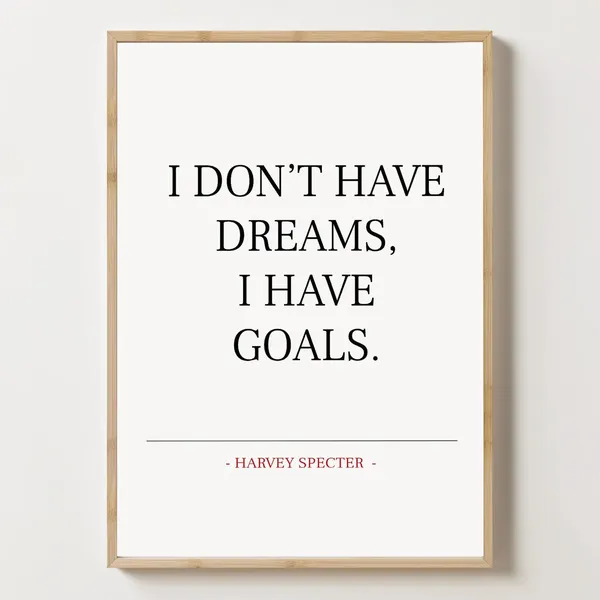 Harvey Specter Quote Art Print, TV Show Typography