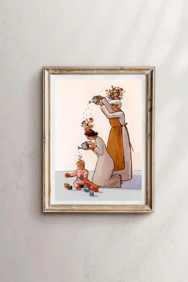 Generations Of Growth, Motherhood Nursery Art Print