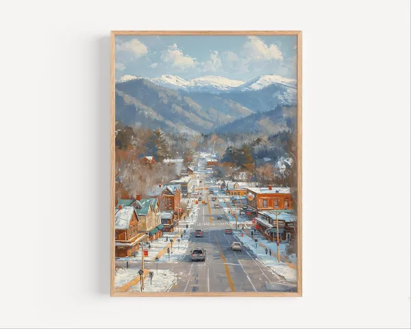 Boone North Carolina Oil-Painting-Style Travel Poster