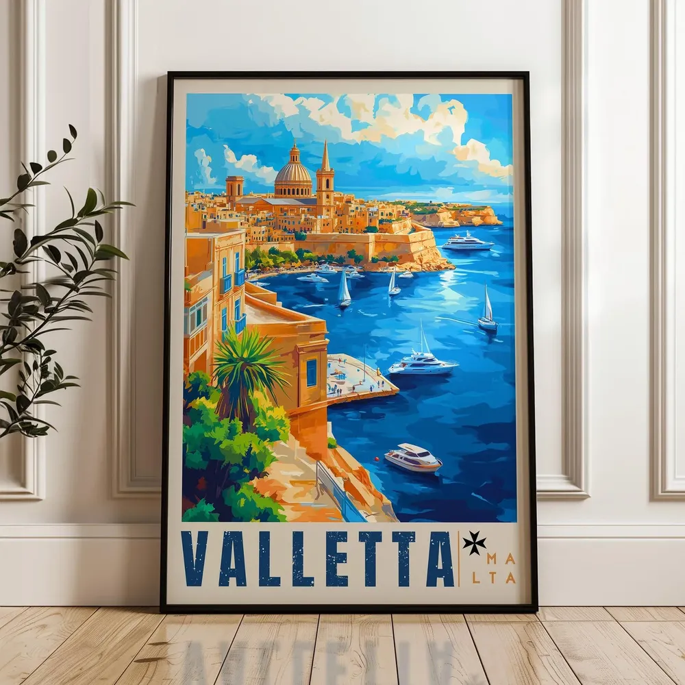 Valletta - Mediterranean Travel Poster