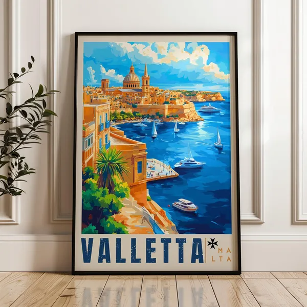 Valletta - Mediterranean Travel Poster