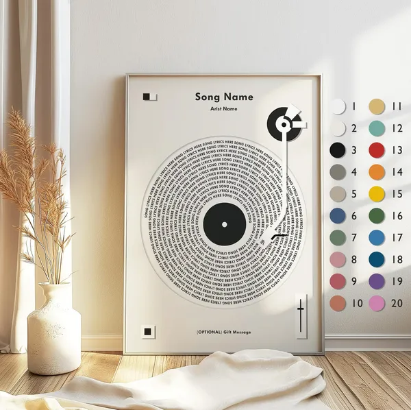 Custom Vinyl Record Personalized Music Poster