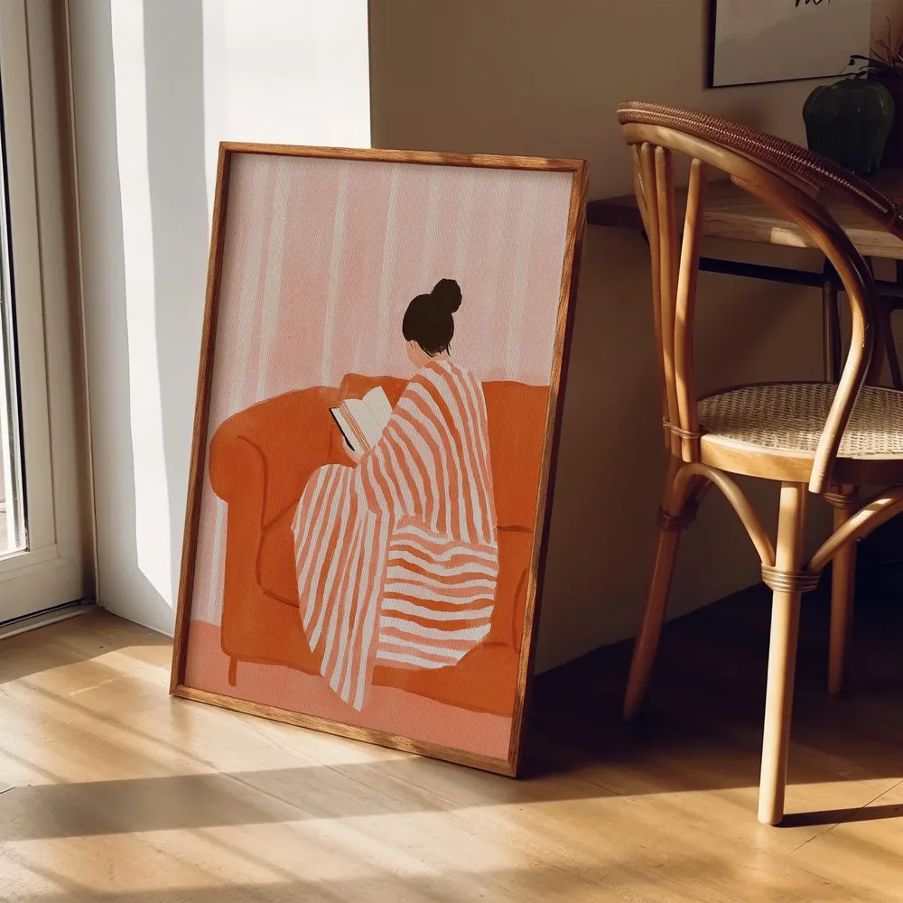 Woman Reading - Minimalist Travel Poster - Image 3