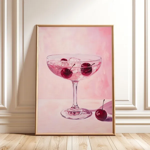 Dirty Shirley Cocktail Painting Art Print