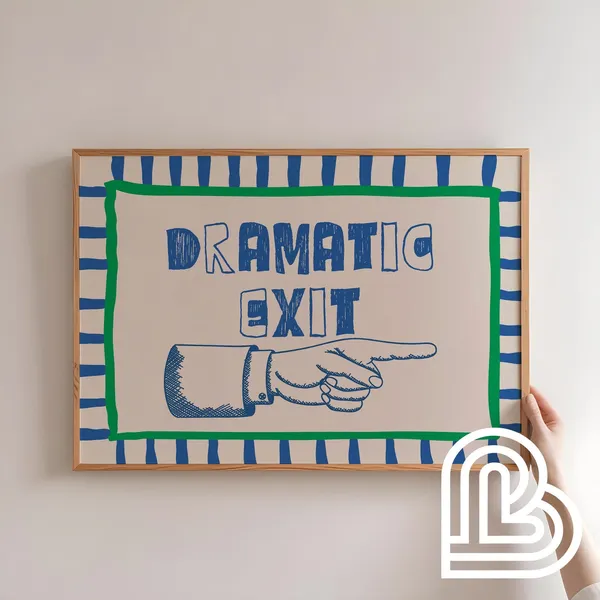 Dramatic Exit Hallway Typography Quote Poster