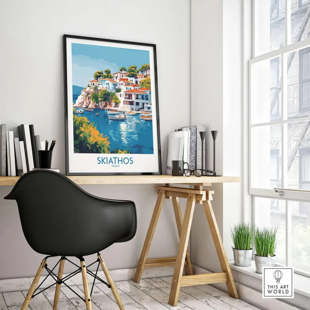 Skiathos Travel Poster, Greece Wall Art - Image 4