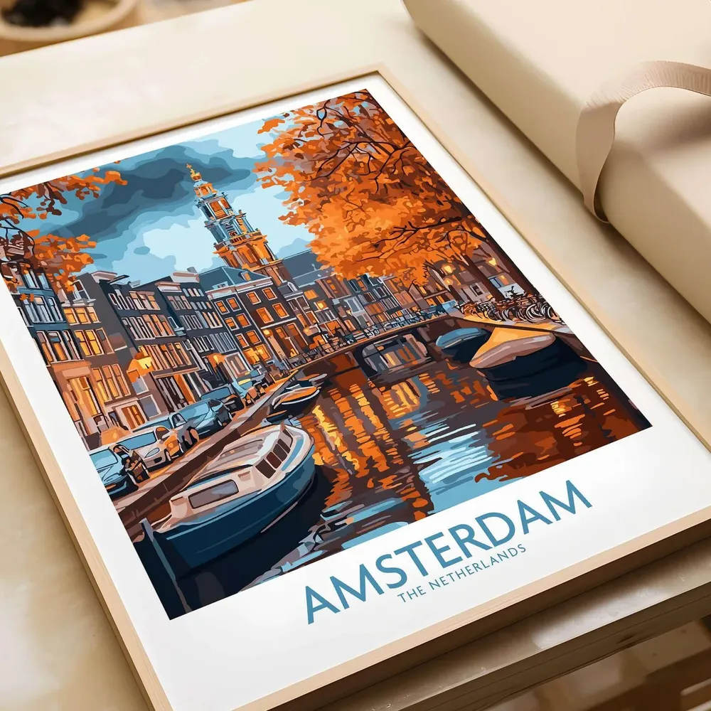 Amsterdam - Vintage Travel Poster