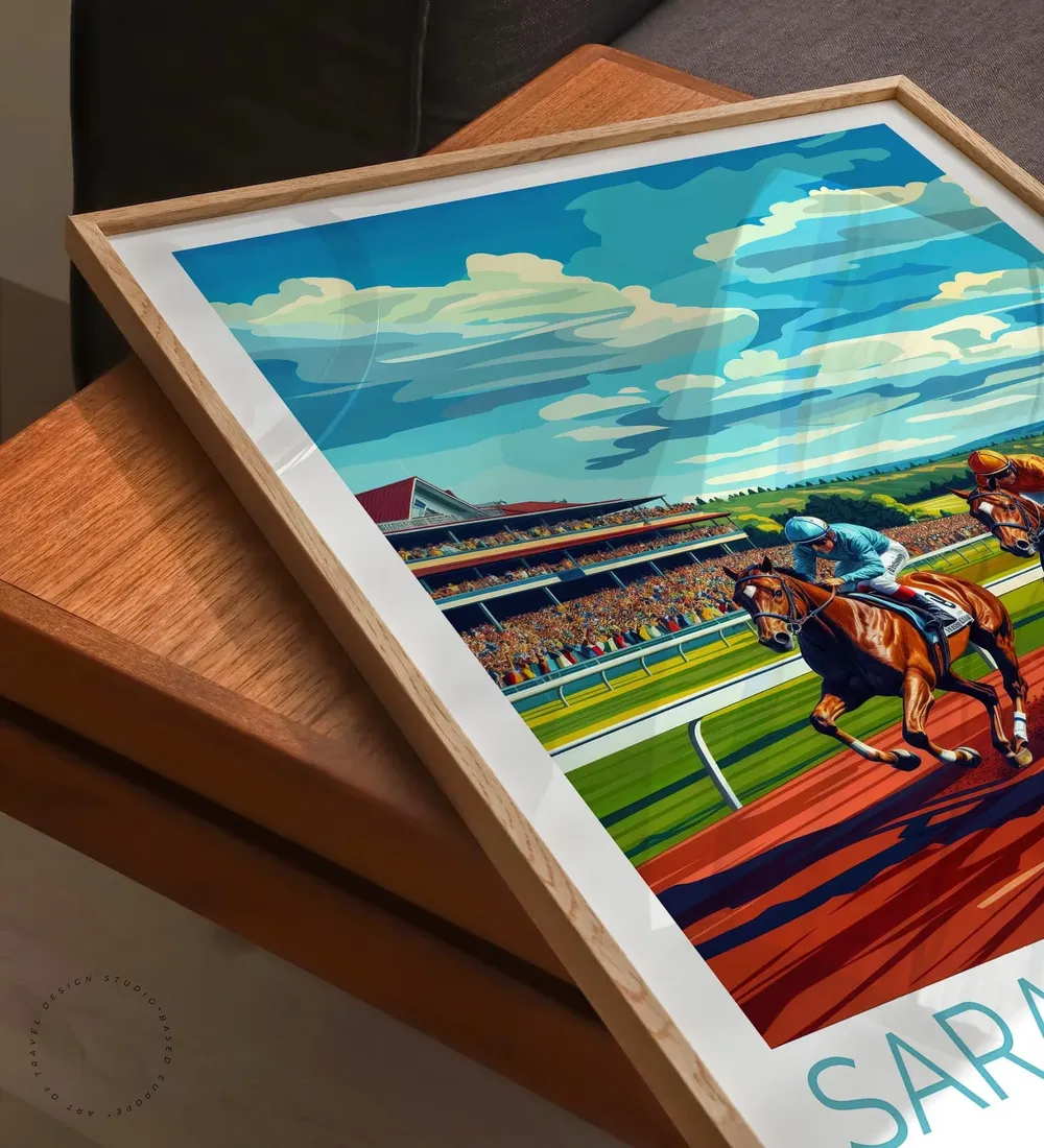 Saratoga Springs Travel Poster, New York Race Course - Image 6