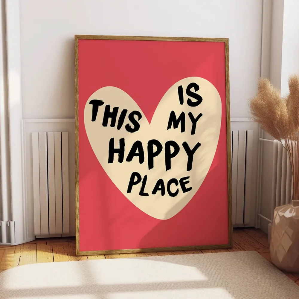 This Is My Happy Place Quote Art Print