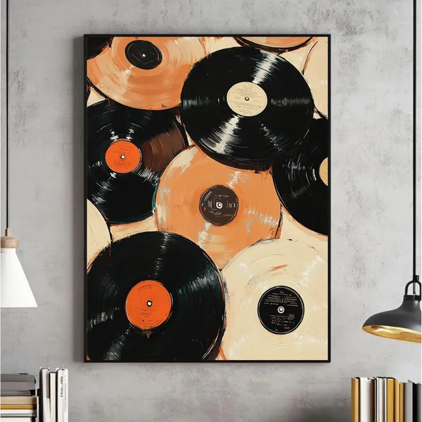 Vintage Record Eclectic Music Retro Poster