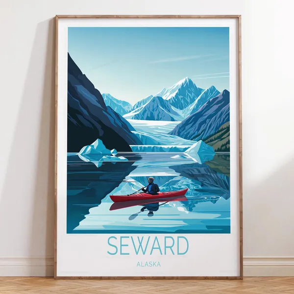 Seward Alaska Travel Poster, Home Decor Gift