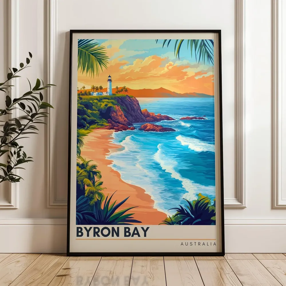 Byron Bay - Vintage Travel Poster